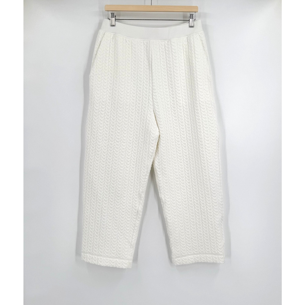 Ali Golden White Textured Barrel Sweatpants Sz M